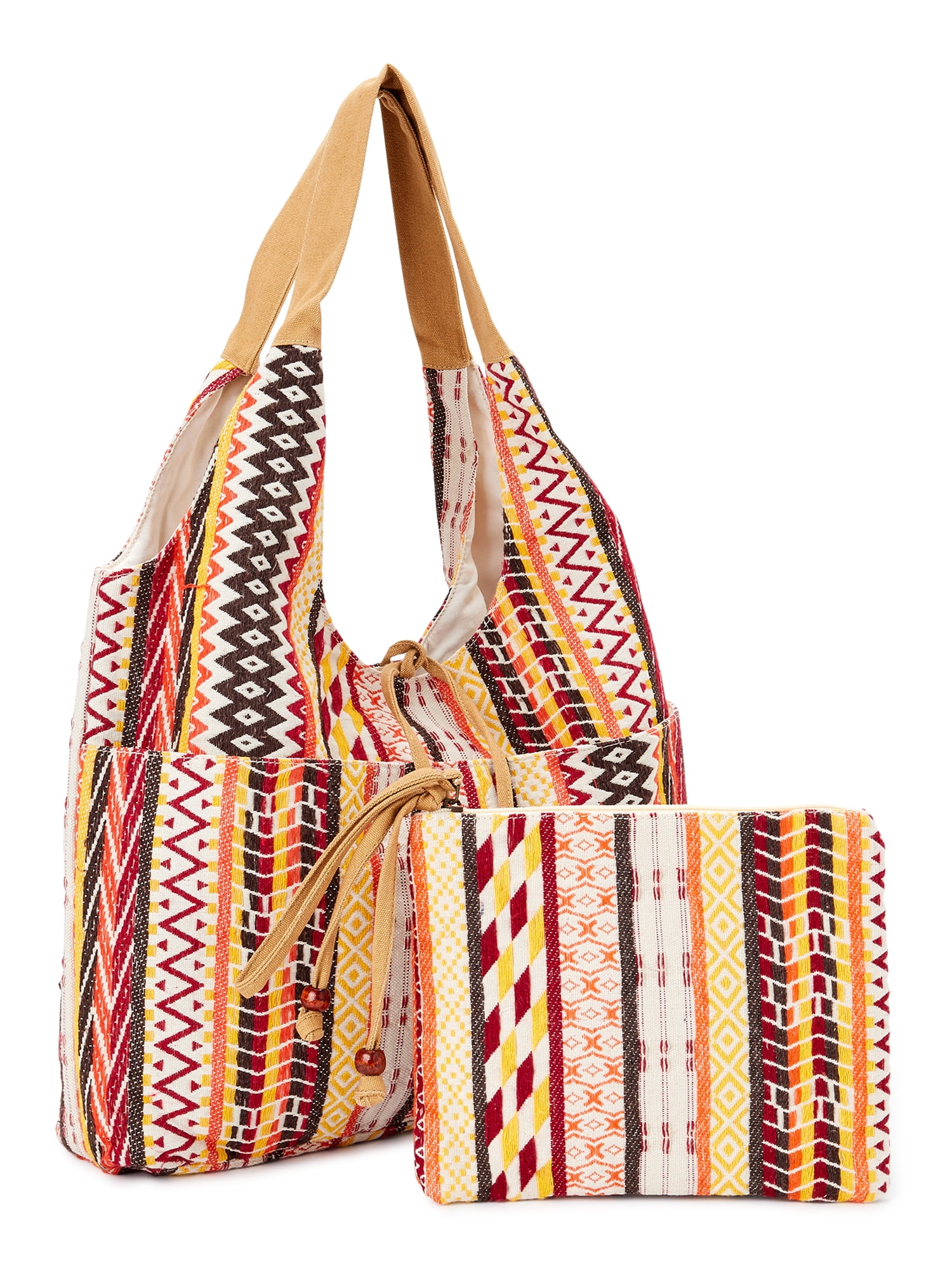 Grosgrain Stripe Beach Tote Bag Personalized Front Large