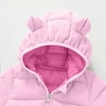 thumbnail image 3 of jsaierl Winter Jackets Toddler Boys Girls Cute Bear Ear Hood Cartoon Graphic Coat Fall Zip Up Thermal Jacket Windproof Outerwear Clothes Puffer Jacket 12M-5T, 3 of 5