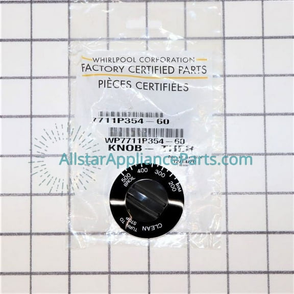 Whirlpool Range/Stove/Oven Thermostat Knob WP7711P354-60