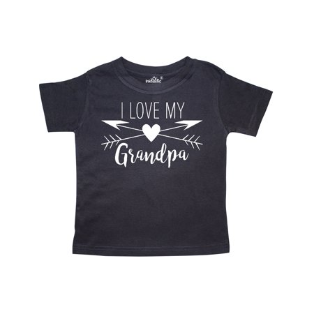 

Inktastic I Love my Grandpa heart and arrows Gift Toddler Boy or Toddler Girl T-Shirt