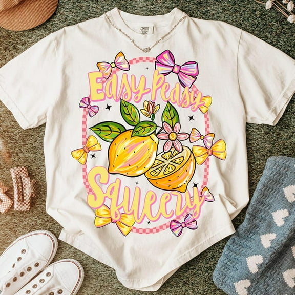 Preppy Lemon Summer T-shirt, Lemon Coquette Shirt, Preppy Summer Shirt, Girly Summer Shirt , Easy Peasy Shirt, Lemon Shirt Shirt, Lemonade ShirtTH150542