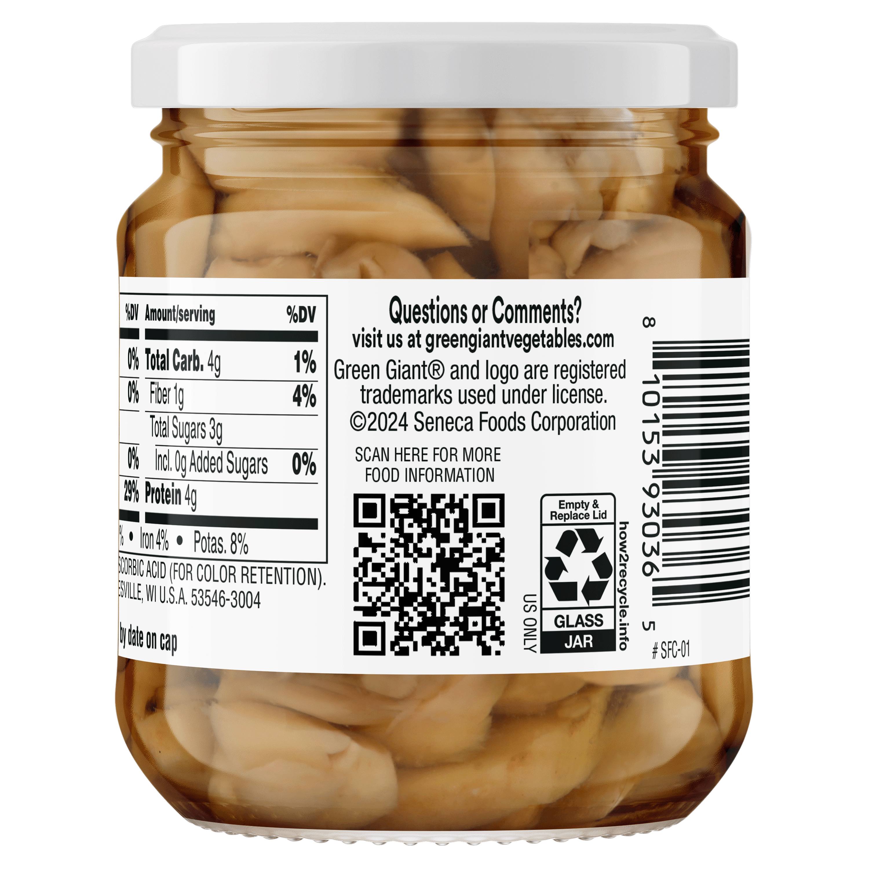 (12 pack) Green Giant Sliced Mushrooms 4.5oz Jar