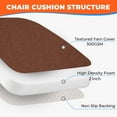 thumbnail image 4 of Chair Cushions for Dining Chairs, D-Shaped Seat Cushions with Removable Washable Cover and Ties, Chair Pads for Kitchen, Indoor Dining Room, Patio Chairs, 17'' x 16'', Set of 4, Beige, 4 of 7