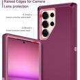 thumbnail image 3 of czcpp-for Samsung Galaxy S25 Ultra Case Shockproof Dust/Drop Proof 3-Layer Full Body Protection [Without Screen Protector] Rugged Heavy Duty Cover Case for Galaxy S25 Ultra,Purple/Pink, 3 of 4