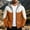 Orange, variant on Men’s Outdoor Windproof Color Block Zip Up Jackets Camping Hiking Travel Dstring Hood Long Sleeve Outerwear Tops Yellow XXXL