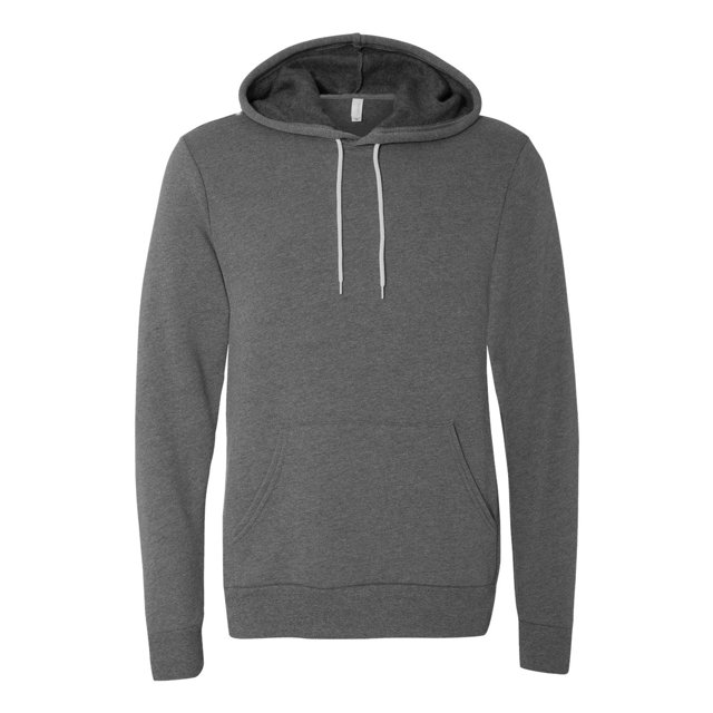 BELLA+CANVAS 3719 Chandail à Capuchon Unisexe en Molleton de Coton Poly, 3TG, Gris Chiné Foncé