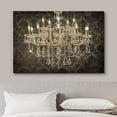 thumbnail image 3 of wall26 Canvas Print Wall Art Fancy Black Pattern Victorian Chandelier Decorative Lights Digital Art Realism Stylish Zen Chic Contemporary Boho Relax/Calm for Living Room, Bedroom, Office - 16"x2, 3 of 5