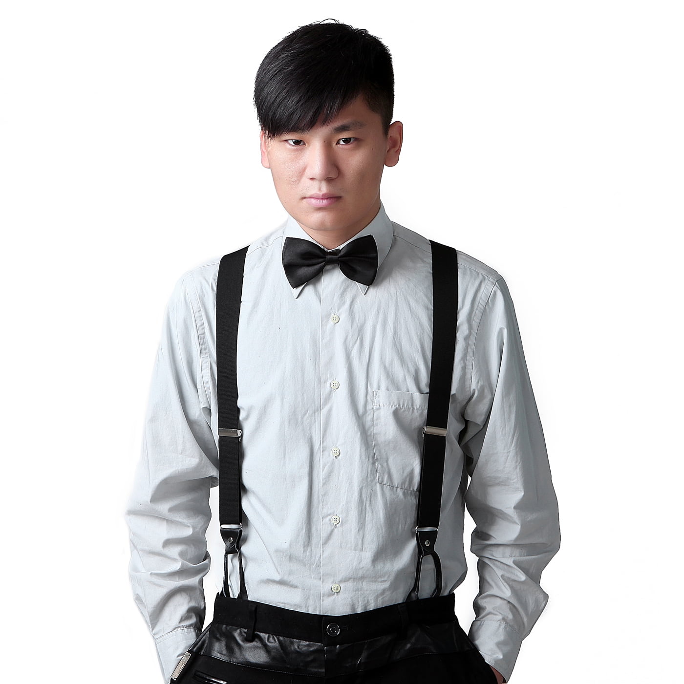 black dress suspenders