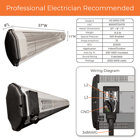 Heat Storm - 6000 Watt Infrared Heater - Gray