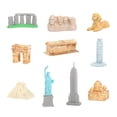 thumbnail image 3 of 10 piezas de edificios emblemáticos, modelo en miniatura, conjunto de figuras, modelo de arquitectura 3D para dormitorio, colección de hogar, regalos CUTICAT juego educativo, 3 of 8