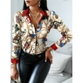 thumbnail image 5 of Fashion Woman TOP 2022 Y2k Clothes Floral Print Colorblock Buttoned Shirt My orders Casual Ropa Mujer T Shirt Femme, 5 of 6