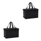 thumbnail image 2 of Naiovety Bolsa aislante no tejida, portátil, reutilizable, lavable, cálido, elegante, caja plegable, contenedor de actividades al aire libre Negro Groß 2piezas, 2 of 6