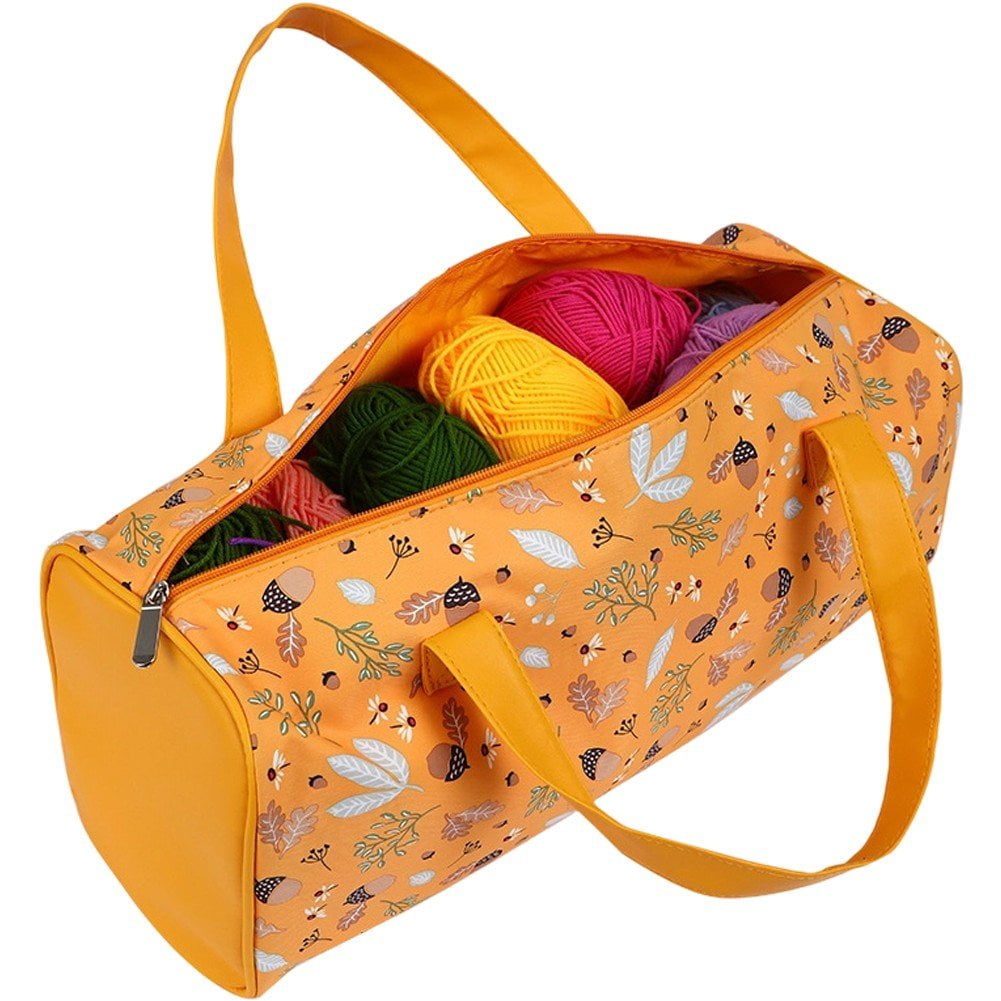 Large Capacity Crochet Storage Bag Portable Knitting Bag DIY Yarn Storage Organizer for Yarn and Crochet Hooks Sewing