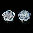 thumbnail image 6 of 50 pc Transparent Resin Cabochons AB Color Plated Rose Flower Mixed Color 15x14x6mm, 6 of 8
