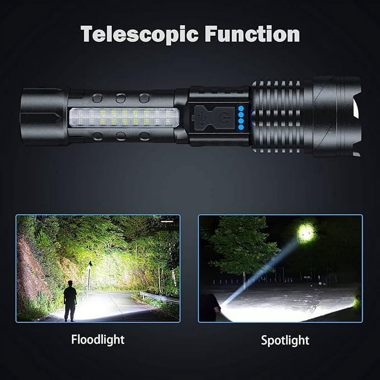 1pc Flashlights LED High Lumens Rechargeable, 200000 Lumens Super
