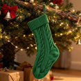 thumbnail image 5 of Christmas Stockings,Knitted Socks Christmas Decoration,Christmas Cable Knit Stocking,11.81 Inch Knitted Xmas Stocking,Christmas Party Fireplace Family Hanging Stocking Decorations,Green, 5 of 5