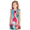 thumbnail image 1 of Balery Tropical Flamingo Pool Float Camisón de princesa para niñas, pijama de algodón con mangas abullonadas, suave y bonito.-Medium, 1 of 6