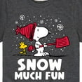thumbnail image 3 of Peanuts - Snoopy and Woodstock Snow Much Fun - Toddler And Youth Short Sleeve Graphic T-Shirt, 3 of 6