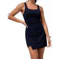 thumbnail image 3 of Womens Tennis Dress Athletic Dresses Workout Dress Skort Dress Golf Outfits Hidden Blue M, 3 of 7