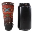 thumbnail image 6 of Rustic Western Cowboy Aztec Geometry Patterns Red Brown Boot Pen Holder Figurine, 6 of 6