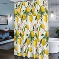 thumbnail image 6 of Summer Yellow Lemons Shower Curtain, Fruits Pink Flower Green Leaf Waterproof Shower Curtain Set with 12 Hooks Lightweight Bath Curtains Fabric Bathroom Decor 48x72 Inches, 6 of 9