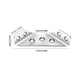 thumbnail image 3 of Escuadra de acero inoxidable | Conector trapezoidal para muebles de 3 lados | Soporte para gabinetes y estantes | Juego de 10 piezas con 70 tornillos, 3 of 9
