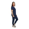 thumbnail image 2 of Womens 7 Pocket Scrub Set V-Neck Top and Jogger Pant Medical Nursing Uniform, 2 of 7