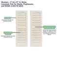 Shed Shutters Louvered 9" W x 27" H for Sheds, Playhouses, and Chicken