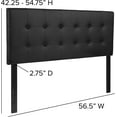 thumbnail image 2 of Button Tufted Upholstered Full Size Headboard in Black Vinyl, 2 of 9