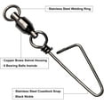 thumbnail image 3 of Ball Bearing Fishing Swivels with Coastlock Snaps,20pcs High Strength Copper Snap Swivels Stainless Steel Welding Rings Black Nickel, 3 of 6