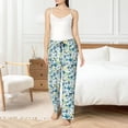 thumbnail image 5 of KLL Womens Floral In Blue Print Pajama Pants Soft Pajama Bottoms for Women Cozy Lounge Pants-Large, 5 of 7