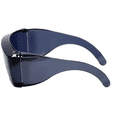 thumbnail image 2 of Calabria Cover-Ups Fit Over Sunglasses, Smoke Grey, Black Frame, UV 400 Wraparound Sun Protection for Prescription Glasses, Large-Style, Acetate Frame, Unisex Eyewear, 2 of 4
