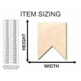 thumbnail image 2 of Unfinished Wood Square Bunting Shape - Craft - up to 46" DIY 12" / 1/4", 2 of 3