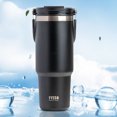 thumbnail image 3 of Taza de viaje de 900ML, aislamiento de doble capa de acero inoxidable para trabajo, campo, Fitness, 3 of 9