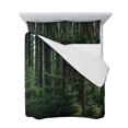 thumbnail image 7 of Green Forest Twin Size Down Alternative Comforter, Lightweight Comforter Quilt Bedding Set with Pillow Shams Mysterious Primitive Forest Pine Tree All Seasons Bed Comforter Duvet Insert 68"x86", 7 of 7