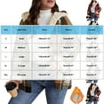 thumbnail image 3 of Nokdvo Sherpa Lined Jacket Women Flannel Plaid Fleece Full Zip Shacket Winter Warm Long Sleeve Fuzzy Hooded Jacket Coat with Pockets Wine L, 3 of 5