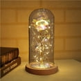 thumbnail image 3 of Con cubierta de cristal rosa de lámina dorada con batería con luz LED (color) Ofspeizc HMHZ307-2, 3 of 6