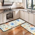 thumbnail image 3 of Kitchen Rugs Sets Of 2,Pioneer Flower Floral Print Pattern Anti Fatigue Kitchen Mat Rugs Non Slip Washable,Decorative Kitchen Floor Mats for Kitchen,Sink,Laundry,17"x47"+17"x47", 3 of 5