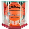 Perfect Cases - Octagon Basketball Display Case, Cherry Finish