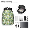 thumbnail image 5 of Goofa Green Tropical Pattern 17in Student Backpack - School, Travel, Work Bookbag -Laptop Backpack,Water Resistant College School Computer Bag, 5 of 6