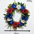 thumbnail image 3 of Nkmbld 4th of July Patriotic Wreaths for Front Door, Independence Day Artificial Wreath Pendant for Veterans Day Memorial Day Flag Day Wall Window Decor, 3 of 7