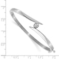 thumbnail image 4 of Auriga Fine Jewelry 14K White Gold Diamond Hinged Bangle Size 7 for Women, 4 of 6