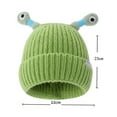 thumbnail image 6 of Cute Knitted Beanie Hat with Eyes Wear Resistant Solid Color LED Glowing Funny Cartoon Winter Warm Hat, 6 of 8