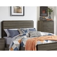 thumbnail image 3 of Contemporary Style Full Bedroom Set 6pc Dresser Mirror Chest 2x Nightstands Antique Gray Dark Brown Bedroom Furniture, 3 of 7