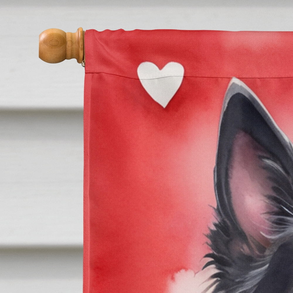 Belgian Sheepdog My Valentine House Flag 28 in x 40 in