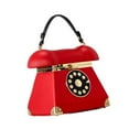 thumbnail image 5 of EHJRE Dial Telephone Crossbody Bag Shoulder Bag Phone Bag Retro Trendy Purse Red, 5 of 9