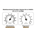 thumbnail image 4 of Barometer Thermometer Hygrometer Atmospheric Pressure Temperature Gauge Outdoor Weather Station Humidity Meter, 4 of 6