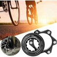 thumbnail image 2 of Brake Center Lock, 2 Set Aluminium Alloy Bike Center Lock Adapter Standard Centerlock 6 Bolts Disc Brake Rotor Adapter Set Bike Accessory Replacement for Mountain Bikes Enthusiasts, Black, 2 of 9