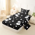 thumbnail image 2 of Erosebridal Cartoon Bunny Rabbit Twin Sheet Sets,Modern Geometric Circle Bedding For Kids,Happy Easter Theme 3 Pieces, 2 of 6