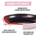 thumbnail image 5 of Blue Diamond Toxin-Free Ceramic and Dishwasher Safe Frying Pan, 10", Pink, 5 of 9
